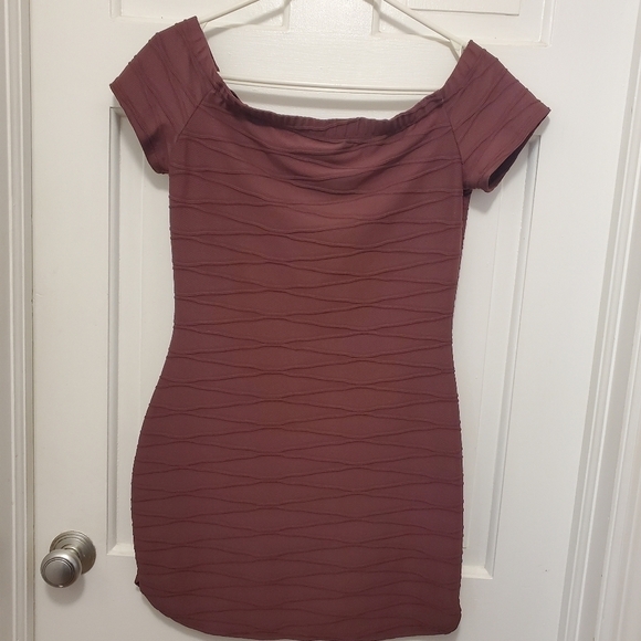Windsor Bodycon Eggplant in color Mini Dress Size Large - Picture 5 of 8